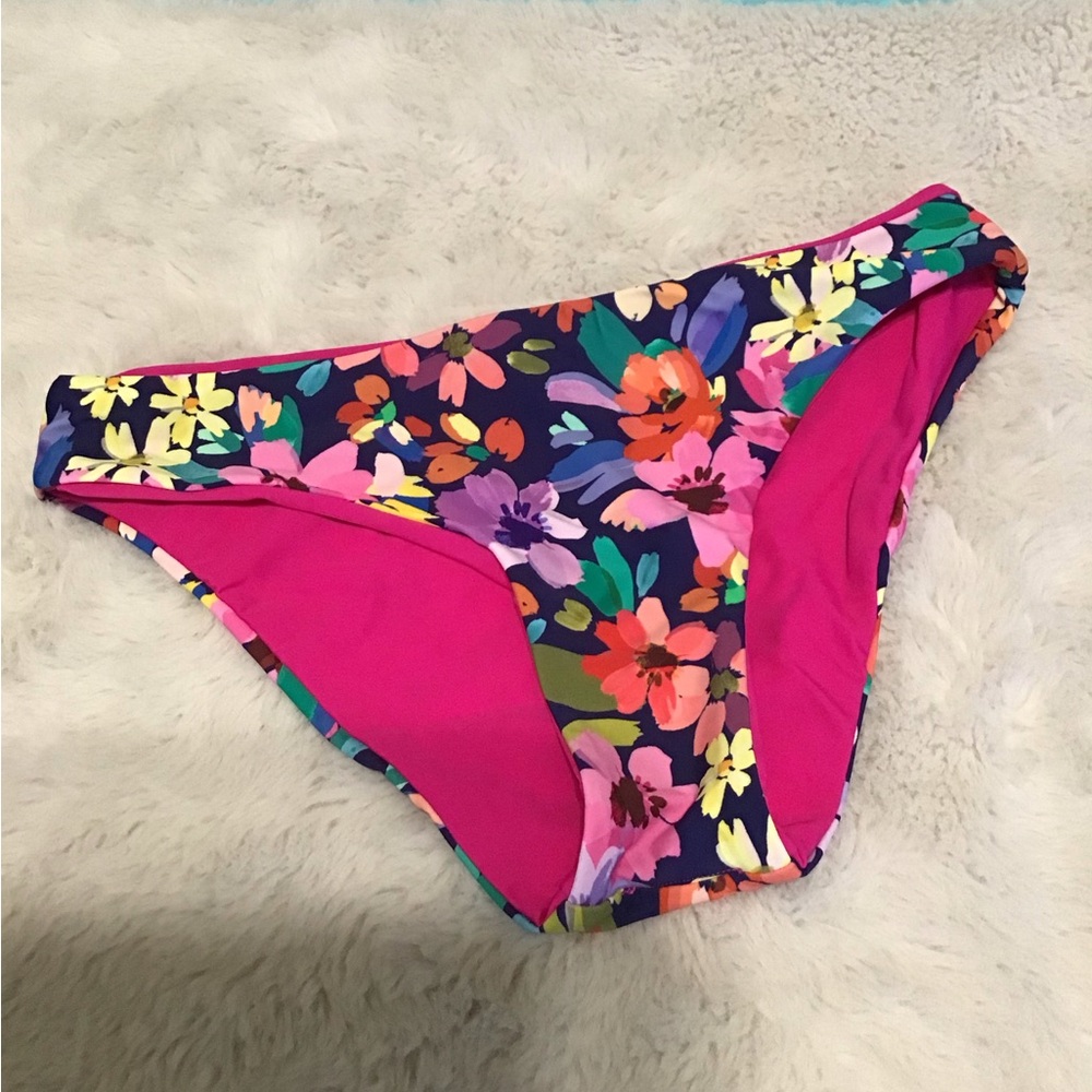 Vibrant Pink Floral Bikini Bottoms